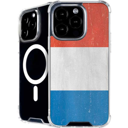 Netherlands Flag Distressed iPhone 16 Pro MagSafe Case